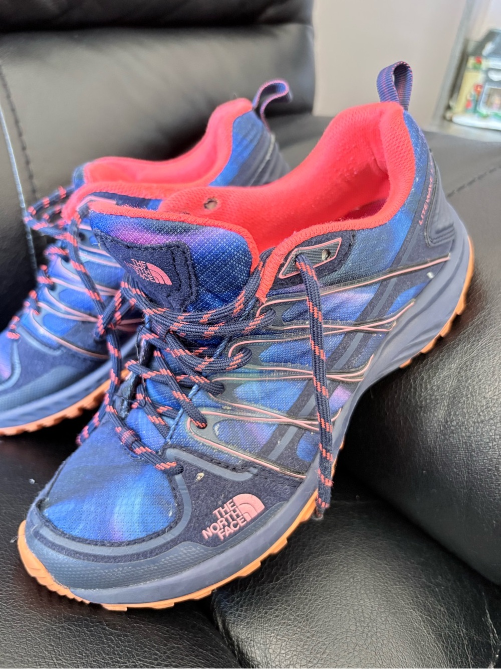 The North Face Women's Navy and Pink Trail Sneakers